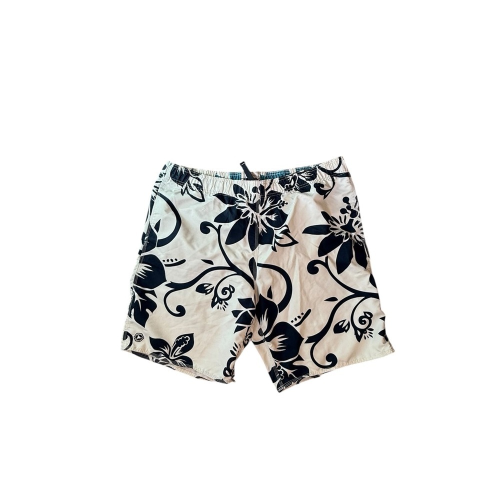 Old Navy Black & White Floral Men’s Swim Trunks